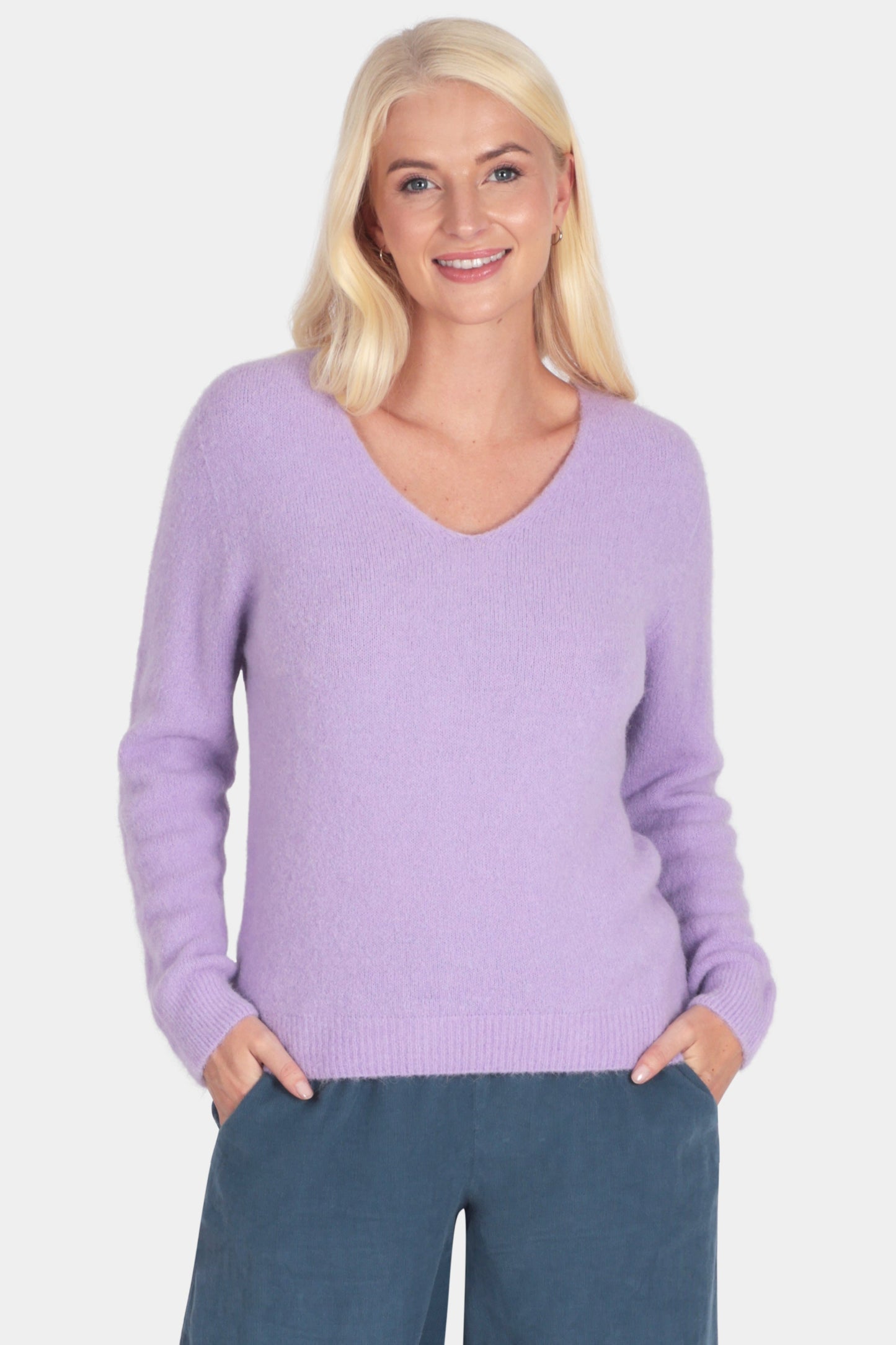 V-Neck Alpaca Jumper