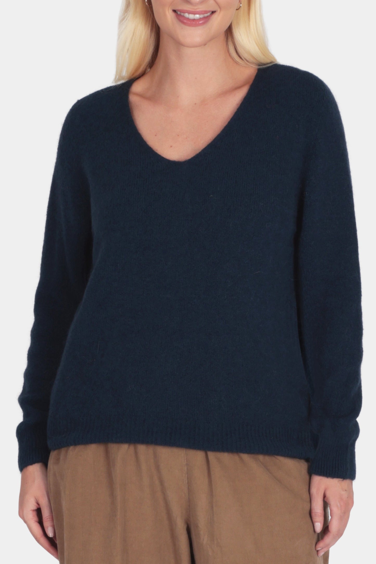 V-Neck Alpaca Jumper