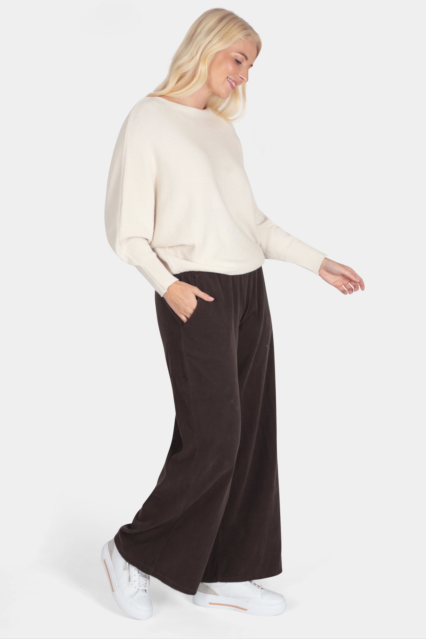 Cloud Two Slash Neck Batwing Jumper