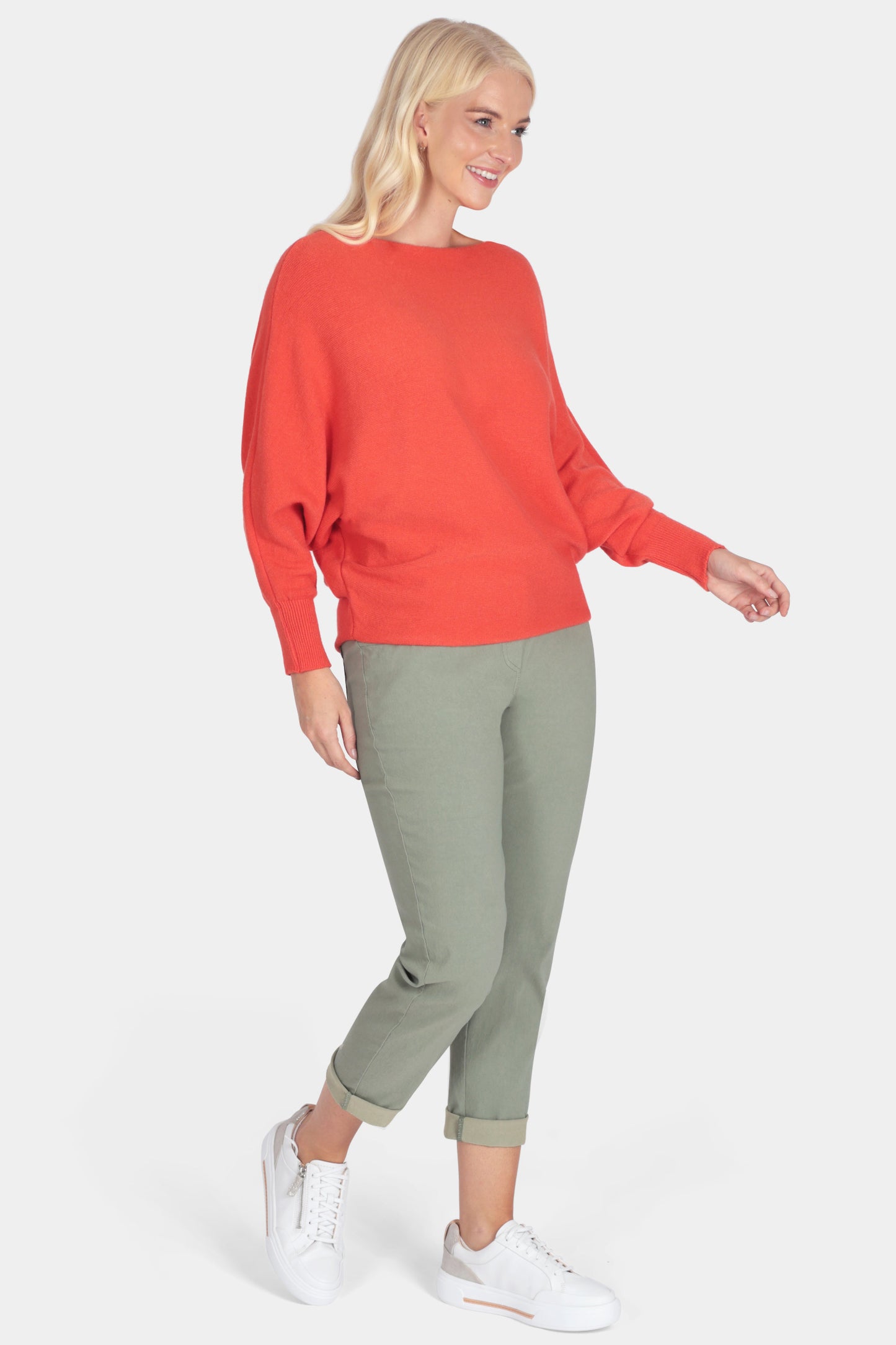 Cloud Two Slash Neck Batwing Jumper