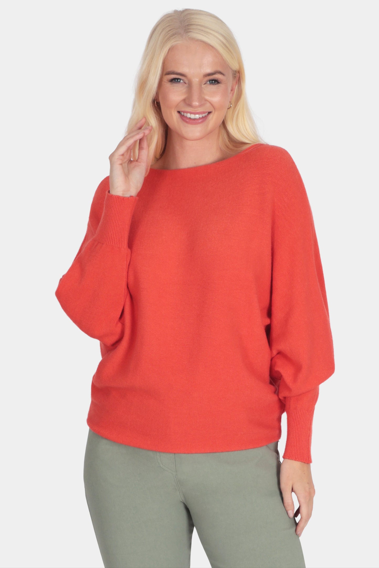 Cloud Two Slash Neck Batwing Jumper