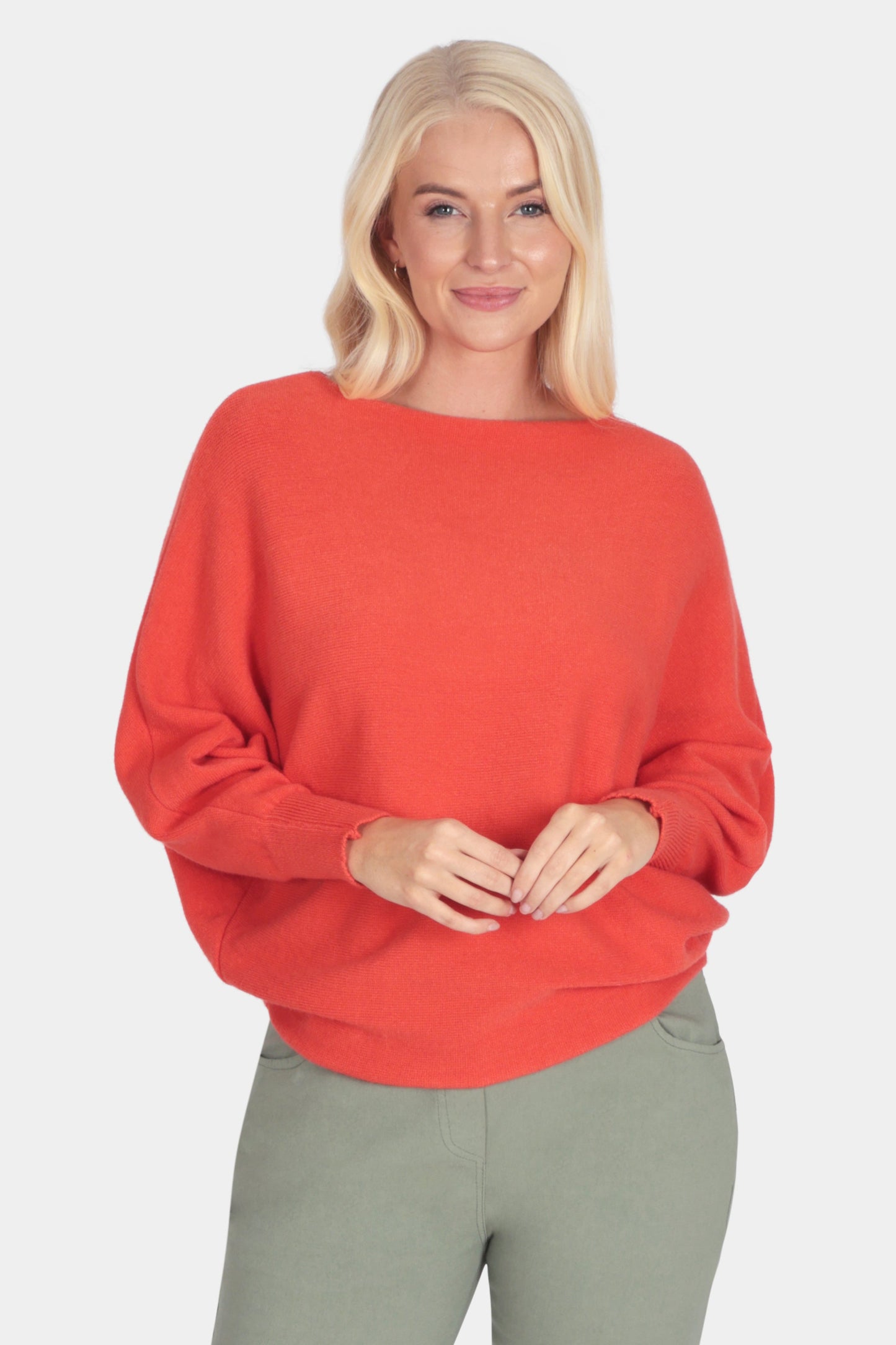 Cloud Two Slash Neck Batwing Jumper