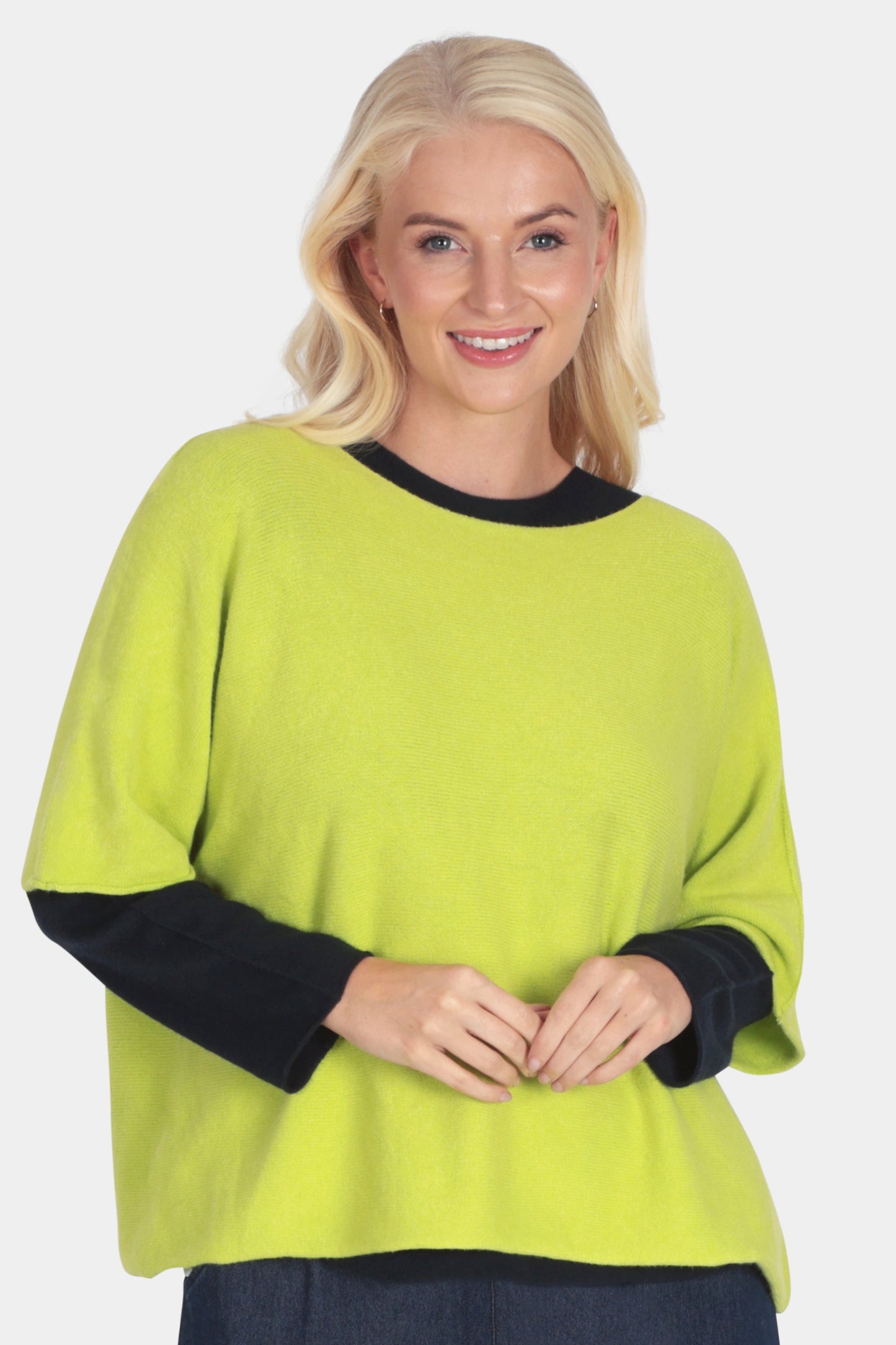 Cloud Two Round Neck 3/4 Sleeve Crop