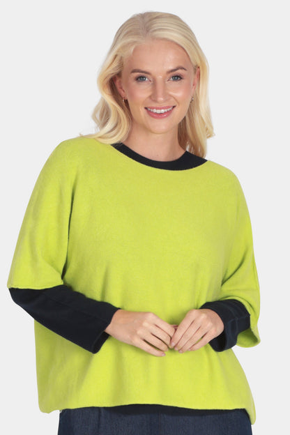 Cloud Two Round Neck 3/4 Sleeve Crop