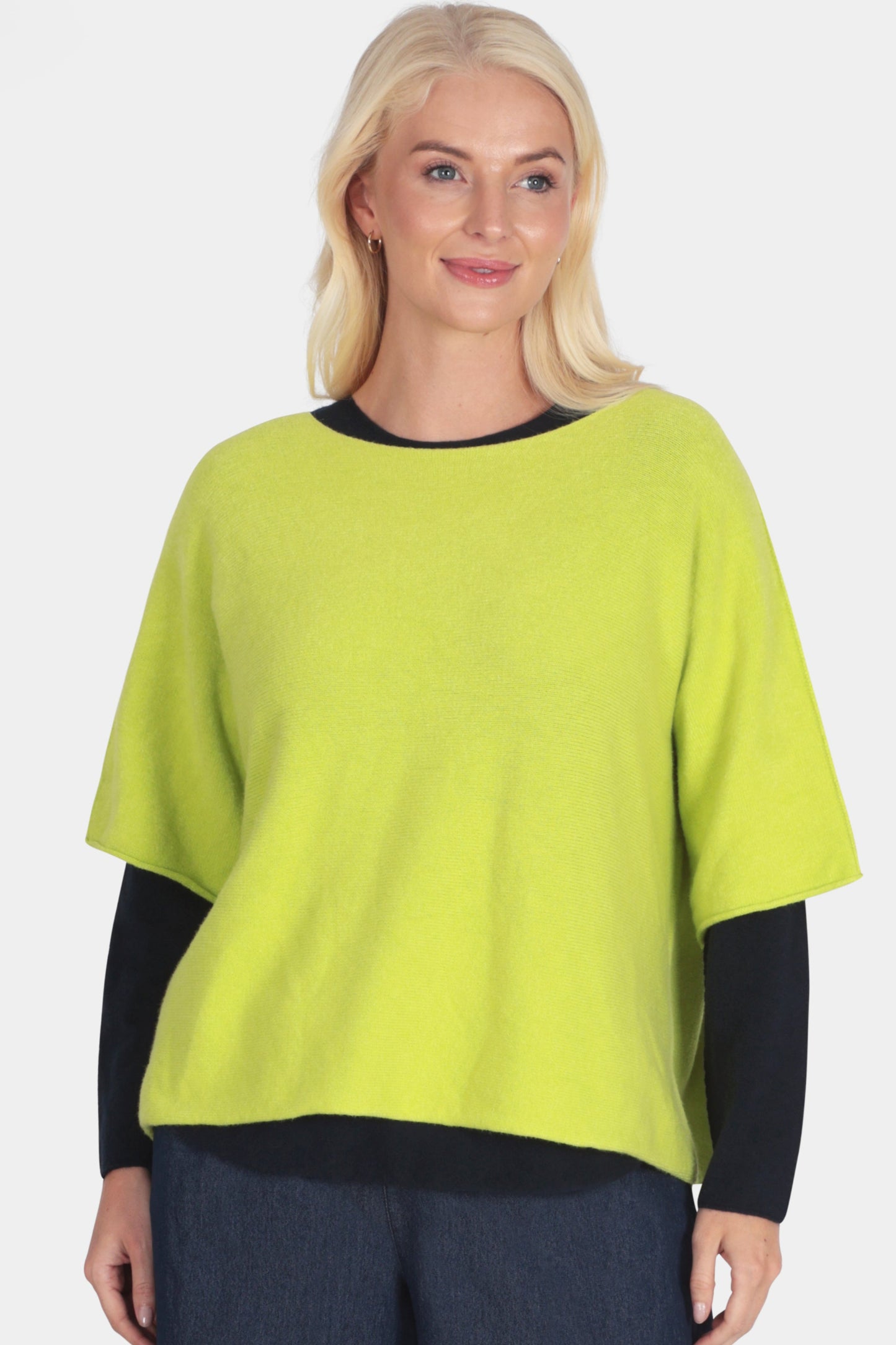 Cloud Two Round Neck 3/4 Sleeve Crop