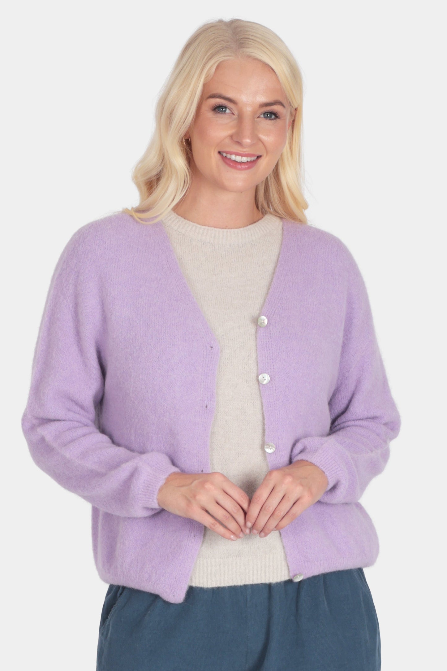 V-Neck Alpaca Cardigan