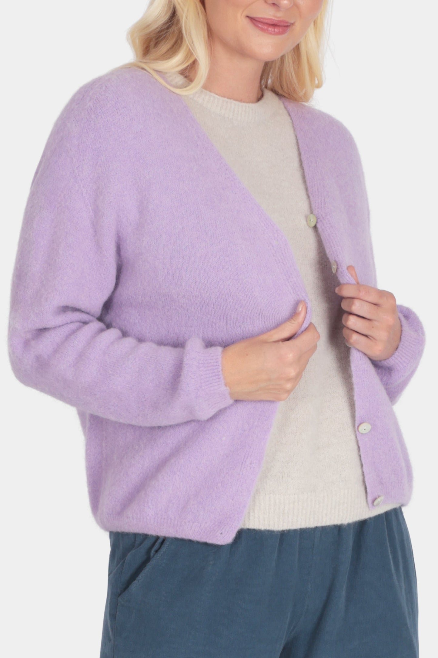 V-Neck Alpaca Cardigan