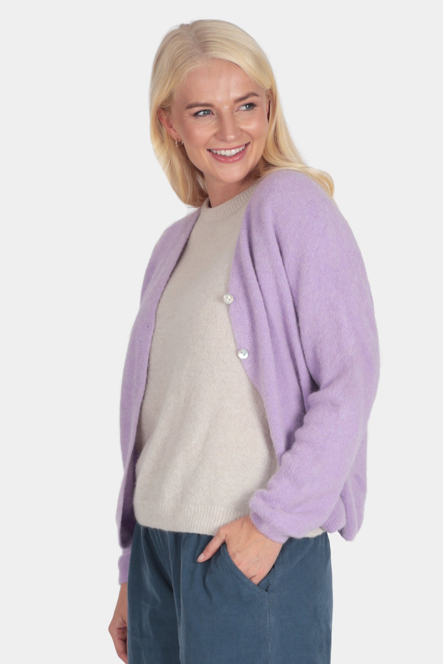 V-Neck Alpaca Cardigan