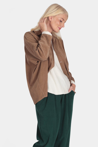 Cotton Corduroy Buttun-Up Shirt
