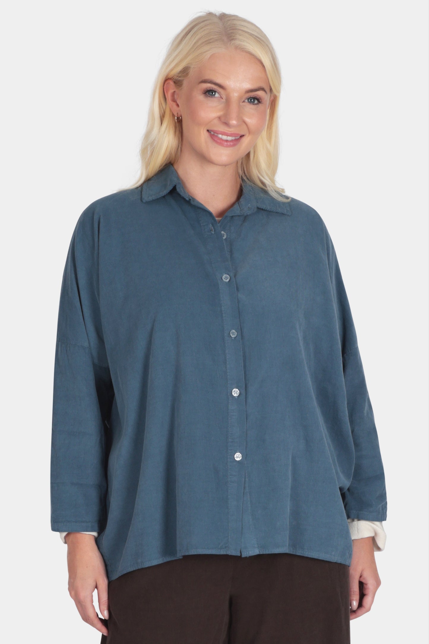 Cotton Corduroy Buttun-Up Shirt