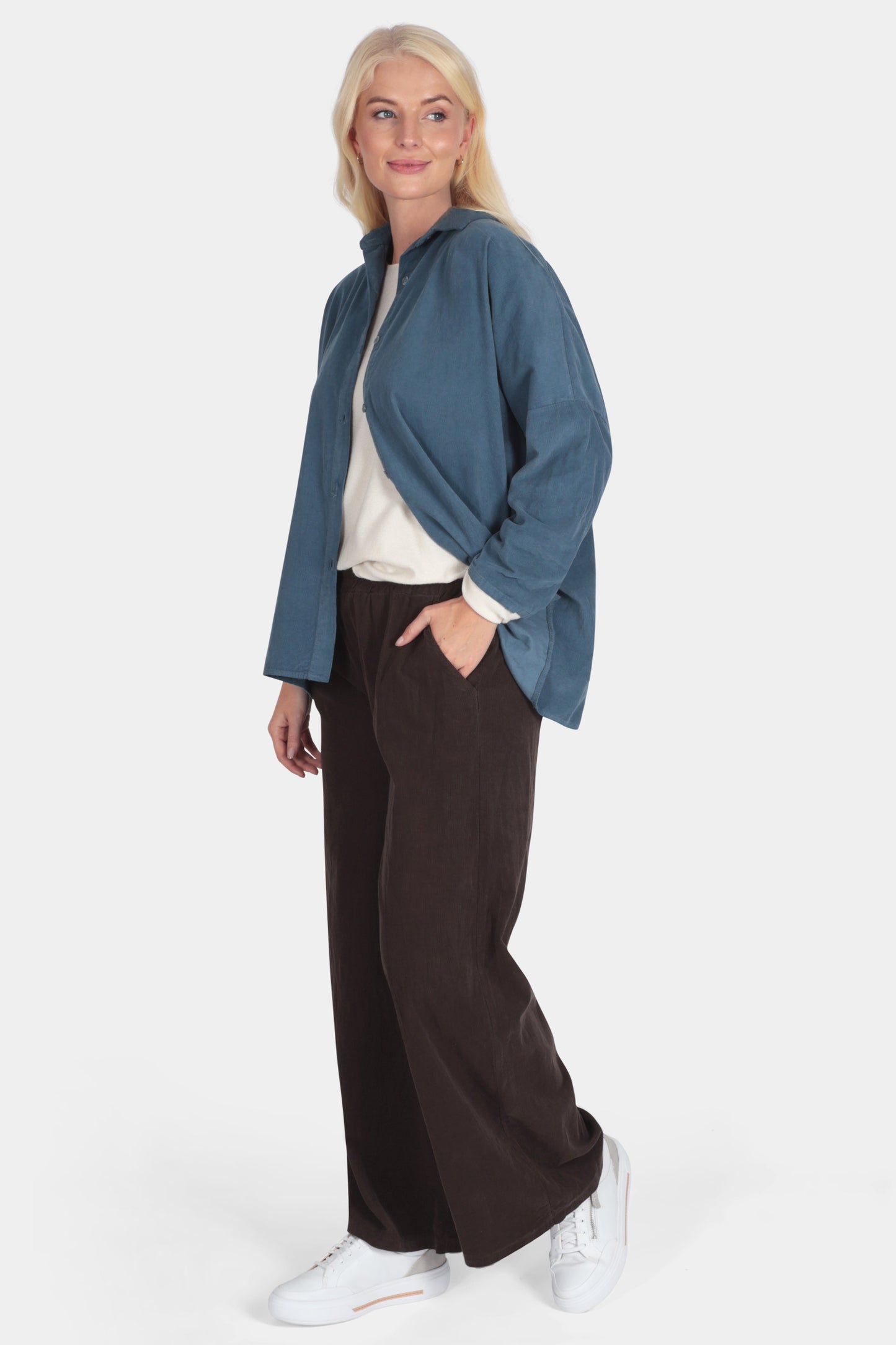 Cotton Corduroy Buttun-Up Shirt
