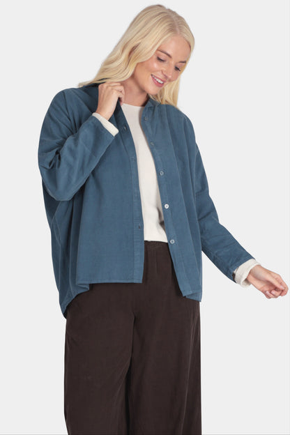 Cotton Corduroy Buttun-Up Shirt