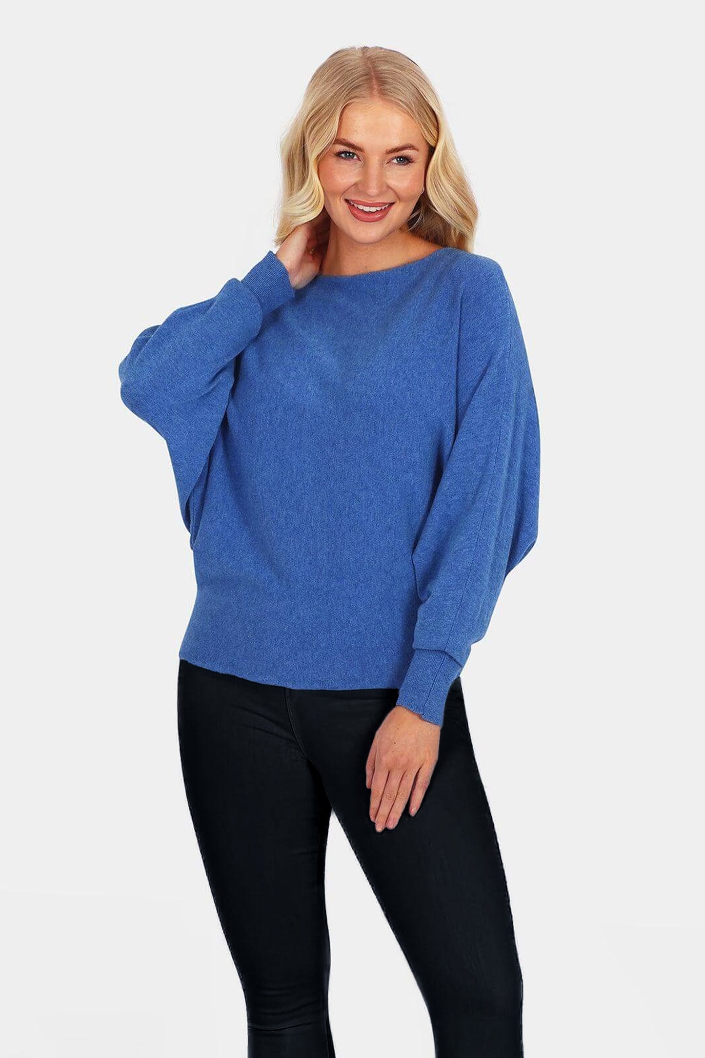 Cloud One Slash Neck Batwing Jumper