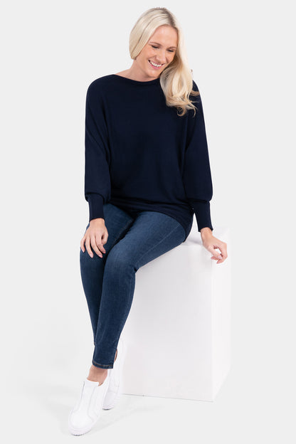 Cloud One Slash Neck Batwing Jumper
