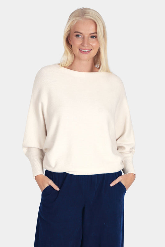 Cloud One Slash Neck Batwing Jumper