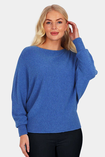 Cloud One Slash Neck Batwing Jumper