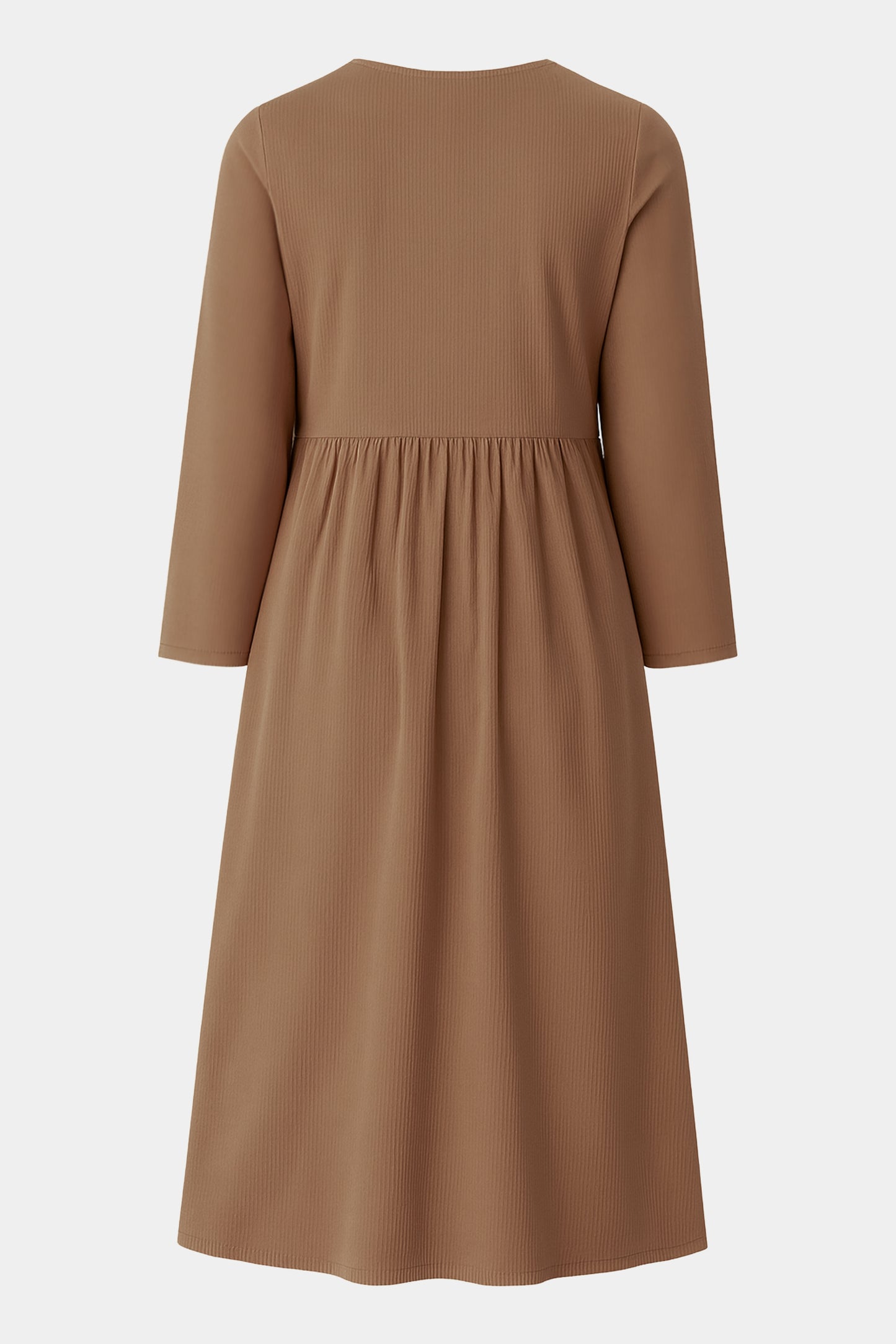 Cotton Corduroy Round Neck Dress