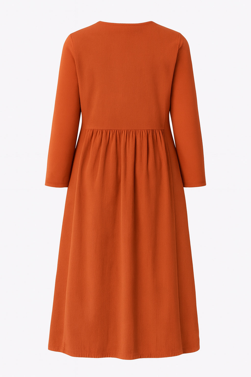 Cotton Corduroy Round Neck Dress