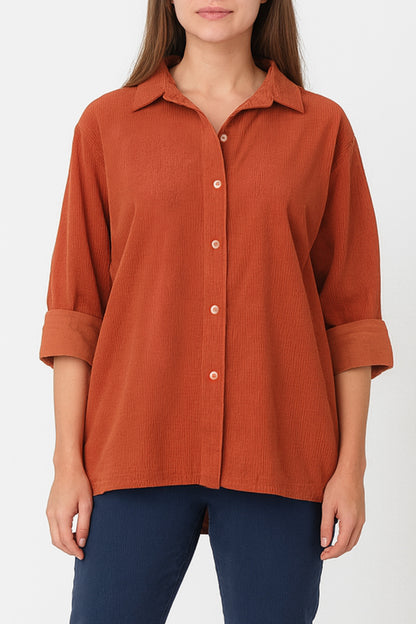Cotton Corduroy Buttun-Up Shirt