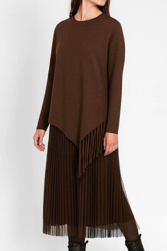 Freya Asymmetric Frill Hem Dress Set