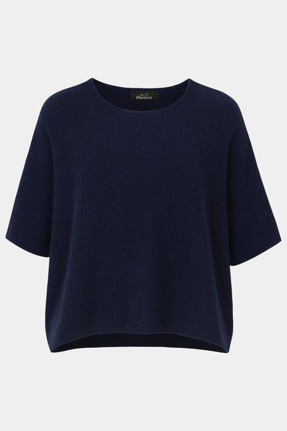 Cloud Two Round Neck 3/4 Sleeve Crop