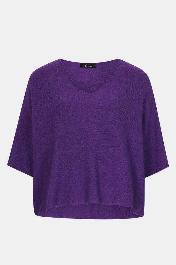 Cloud Two V-Neck 3/4 Sleeve Crop