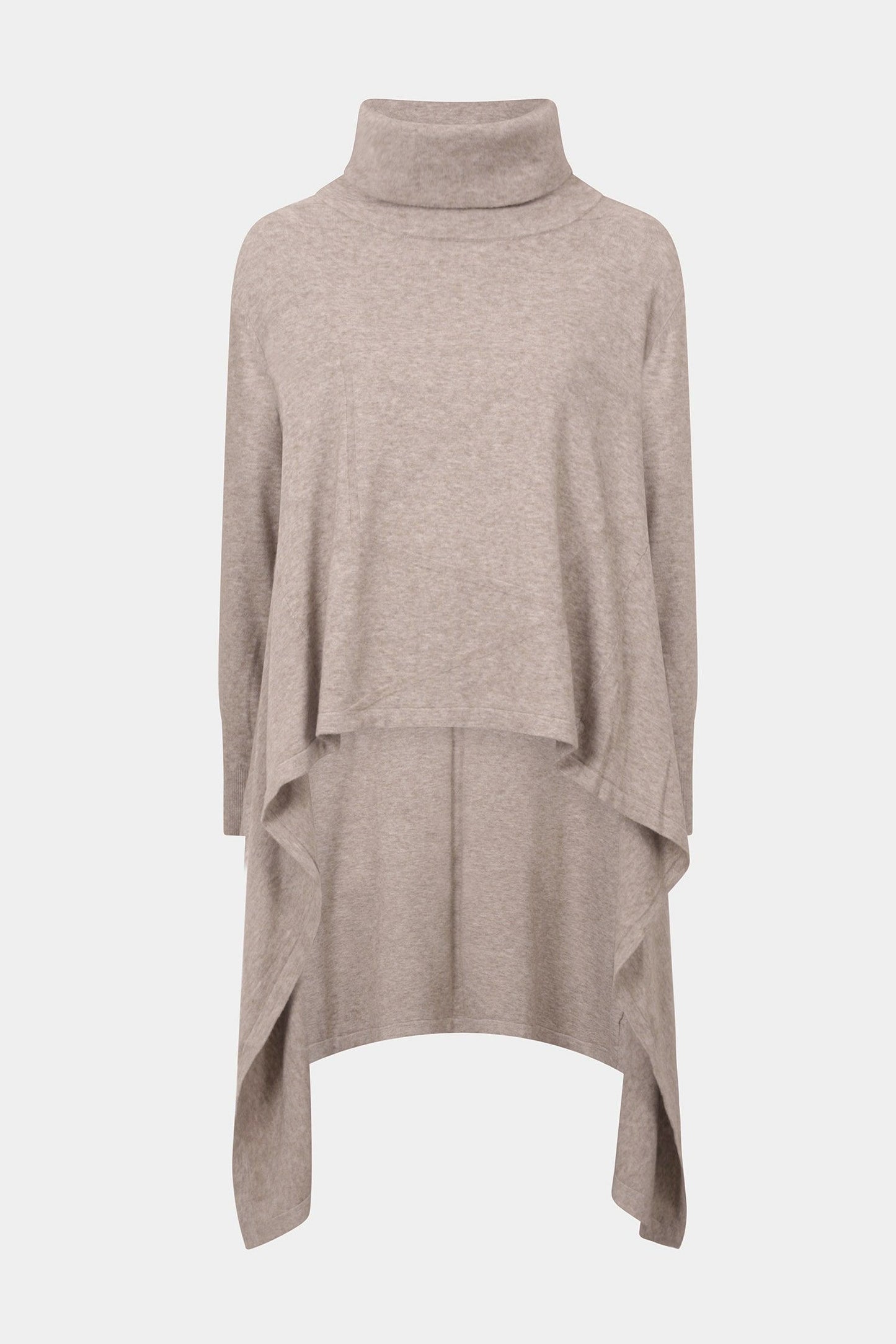 Cowl Neck Ribbon Detail Knit Tunic