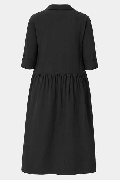 Cotton Corduroy Shirt Smock Dress