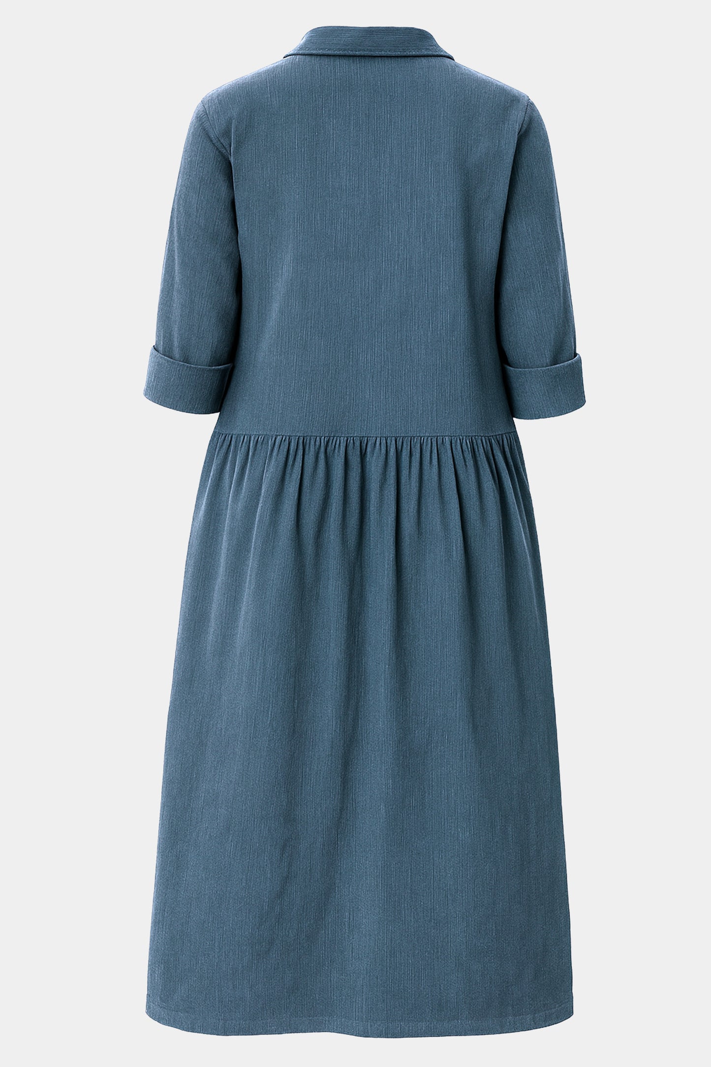Cotton Corduroy Shirt Smock Dress