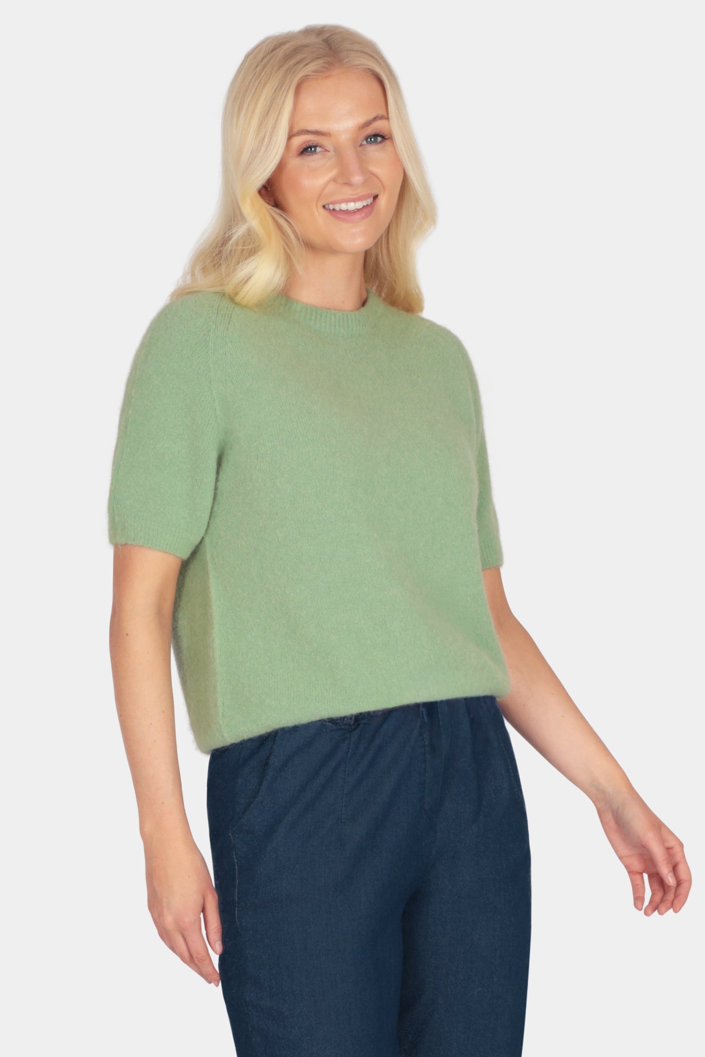 Short Sleeve Alpaca Jumper