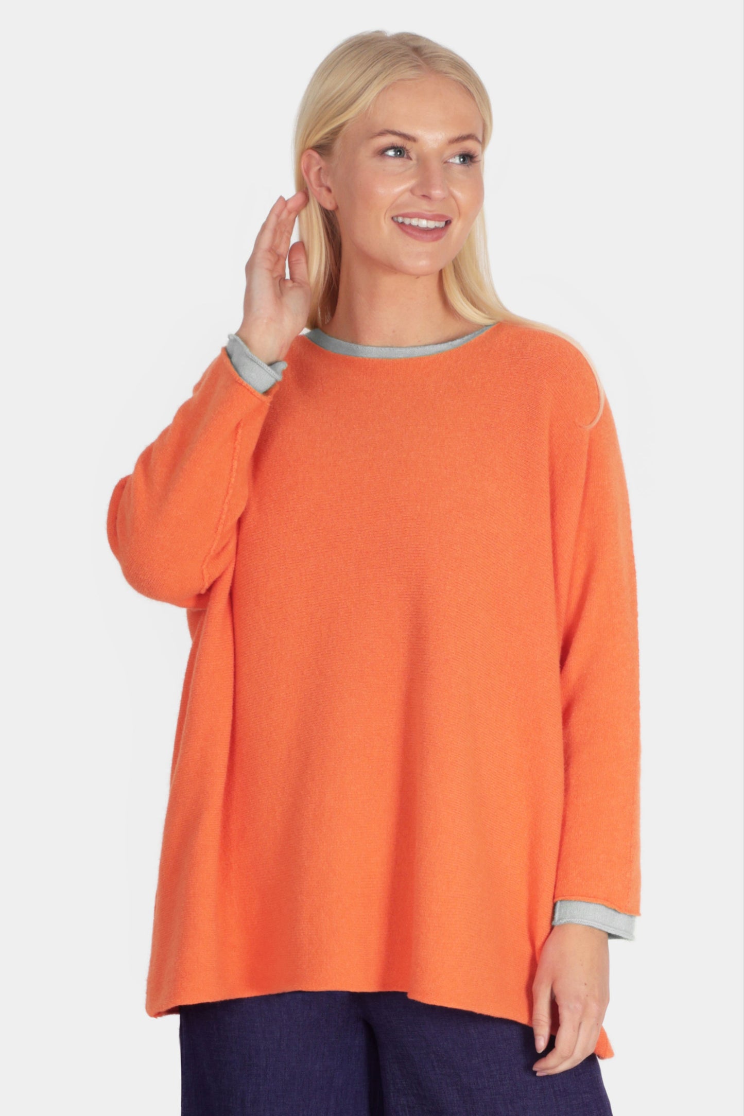 Cloud Two Slash Neck Oversize Jumper