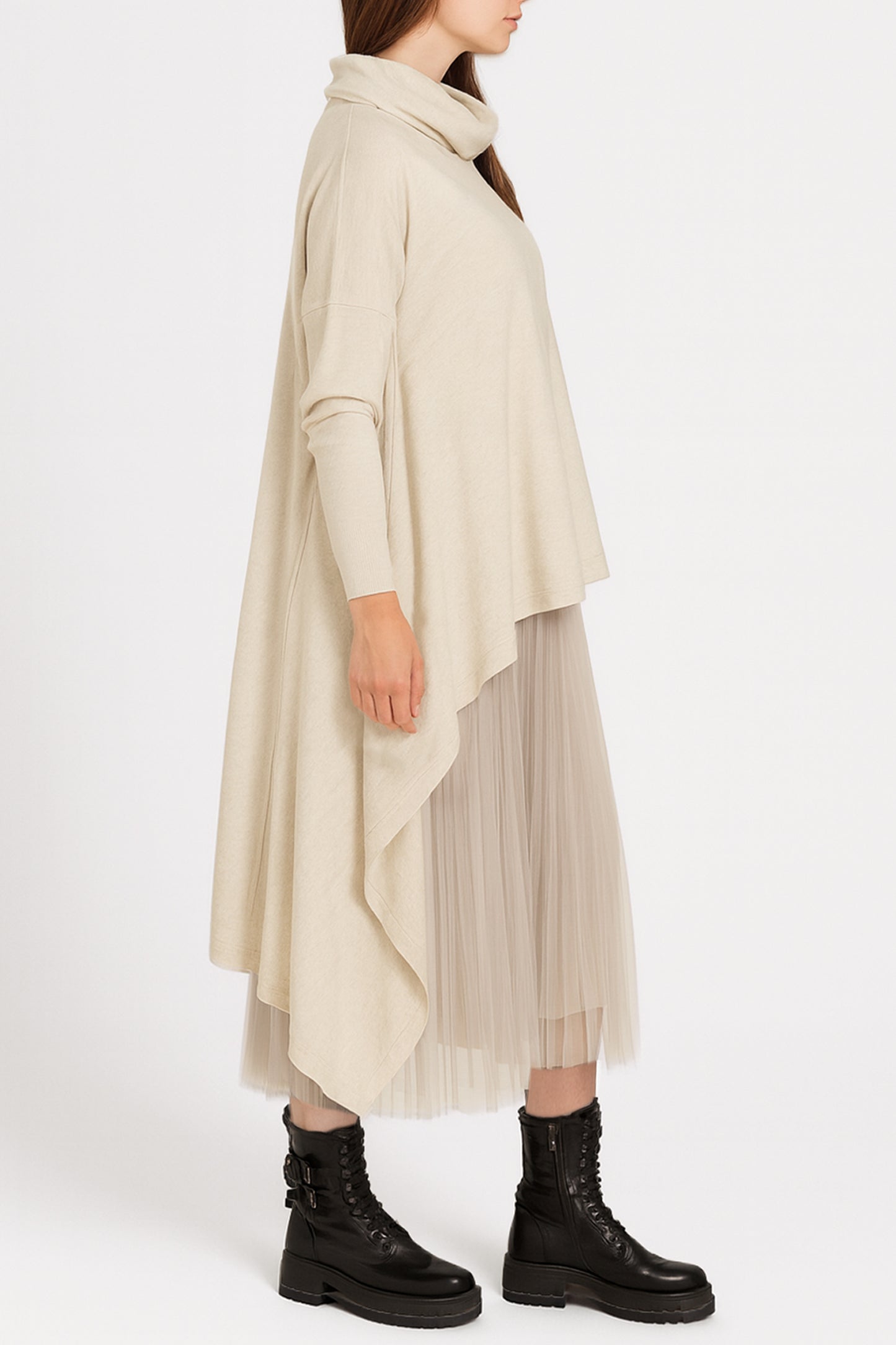 Ella Cowl Neck Ribbon Dress Set