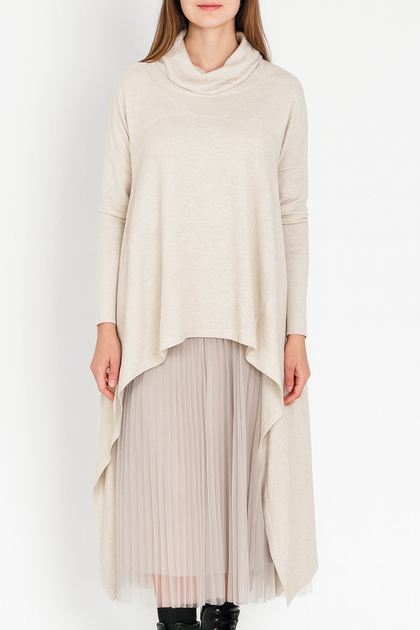 Ella Cowl Neck Ribbon Dress Set