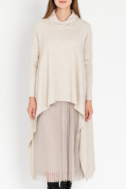 Ella Cowl Neck Ribbon Dress Set