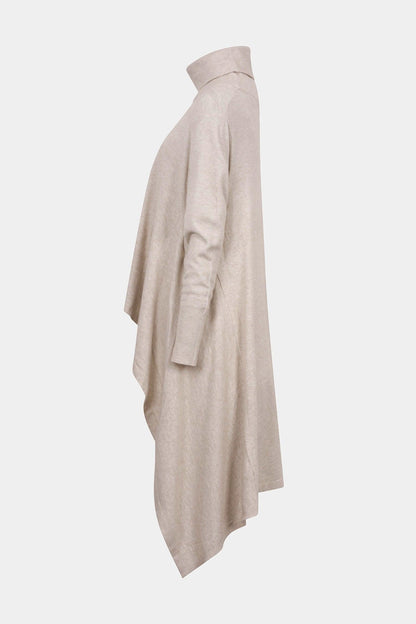 Cowl Neck Ribbon Detail Knit Tunic
