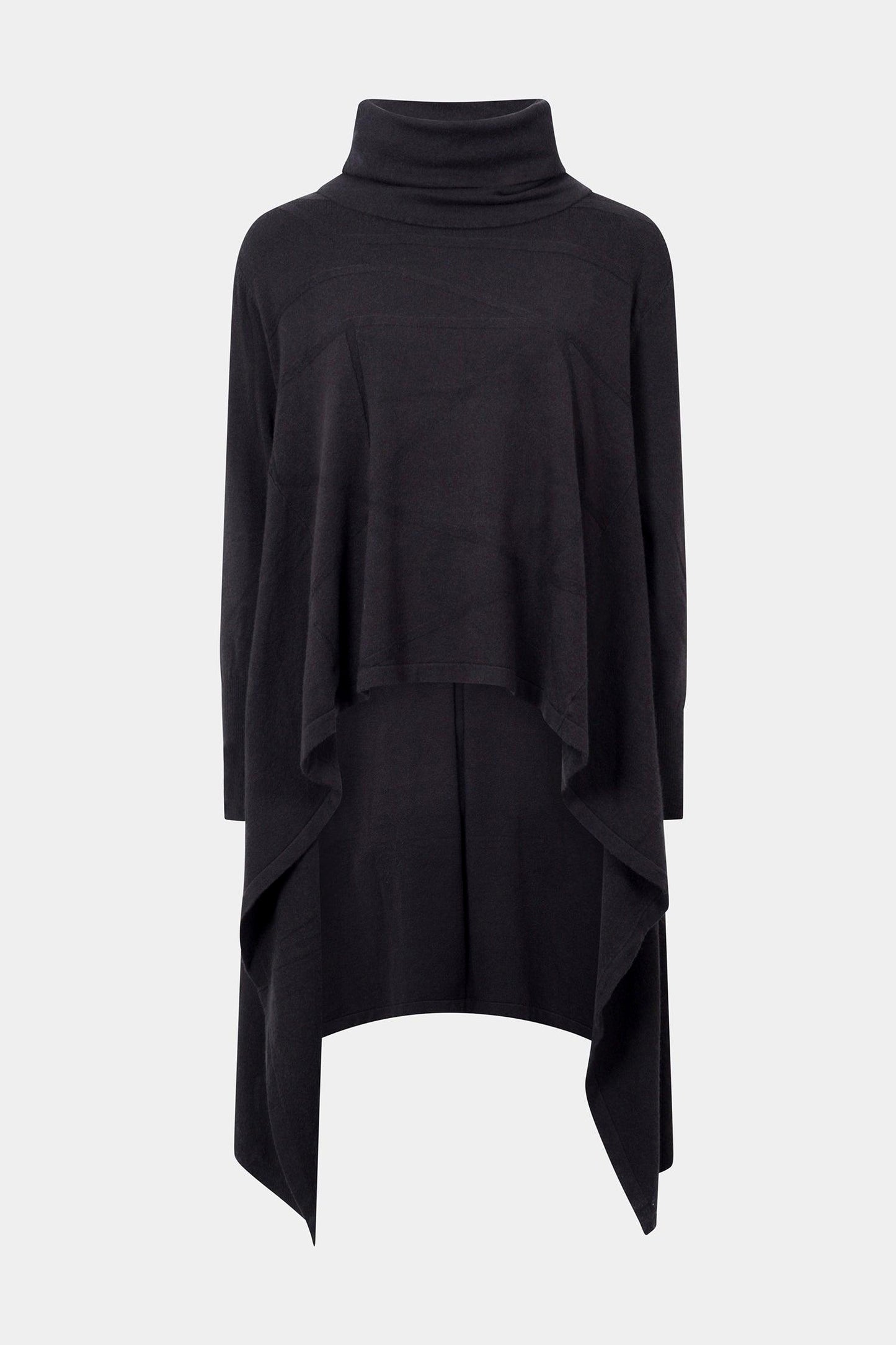 Cowl Neck Ribbon Detail Knit Tunic