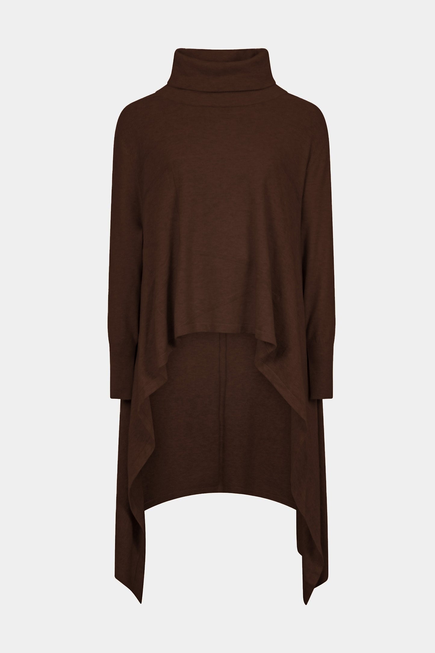Cowl Neck Ribbon Detail Knit Tunic