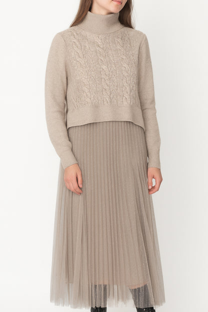 Ivy Roll Neck Crop Dress Set