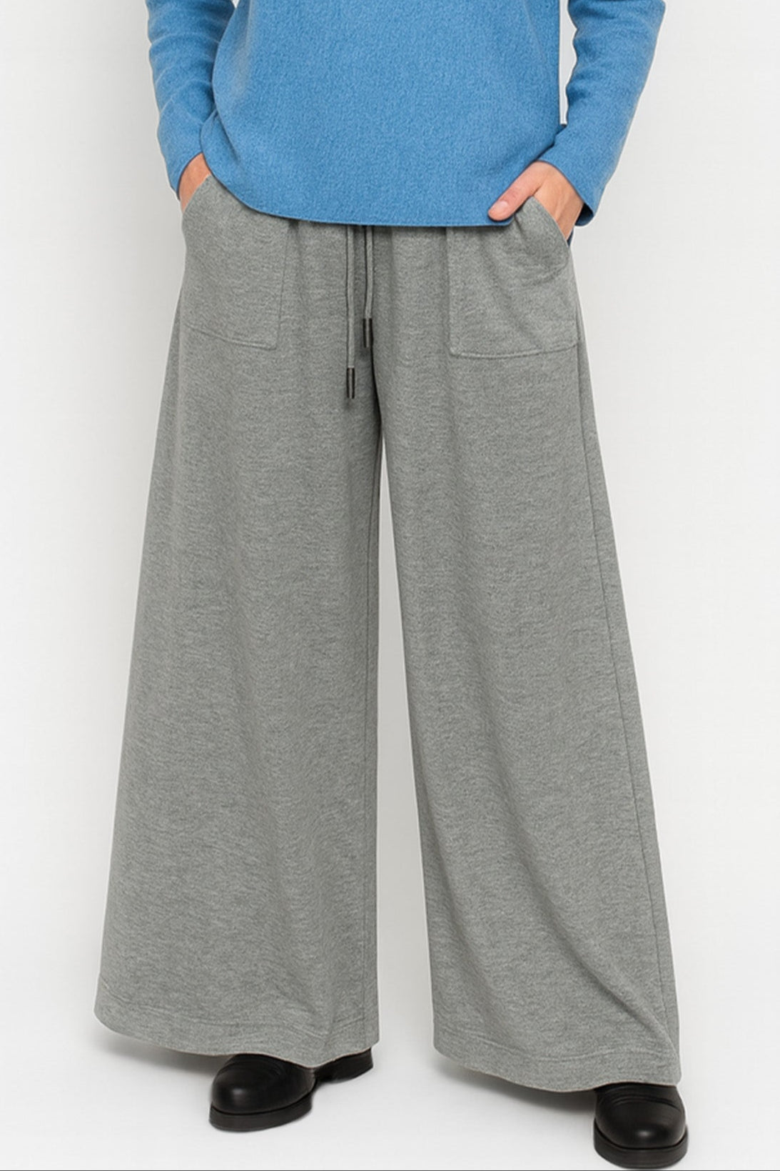 Italian Knitted Wide Leg Trousers