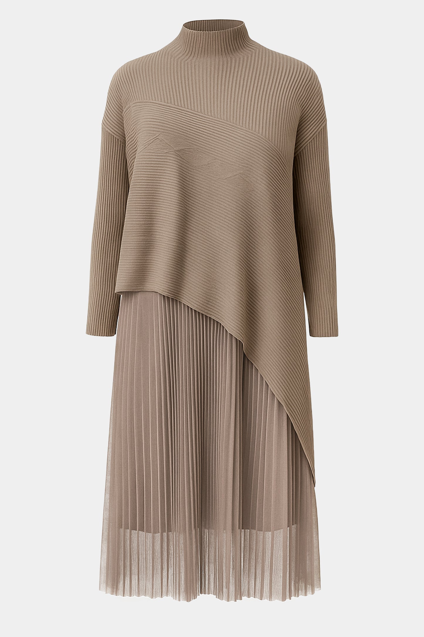 Thea High Neck Asymmetric Dress Set