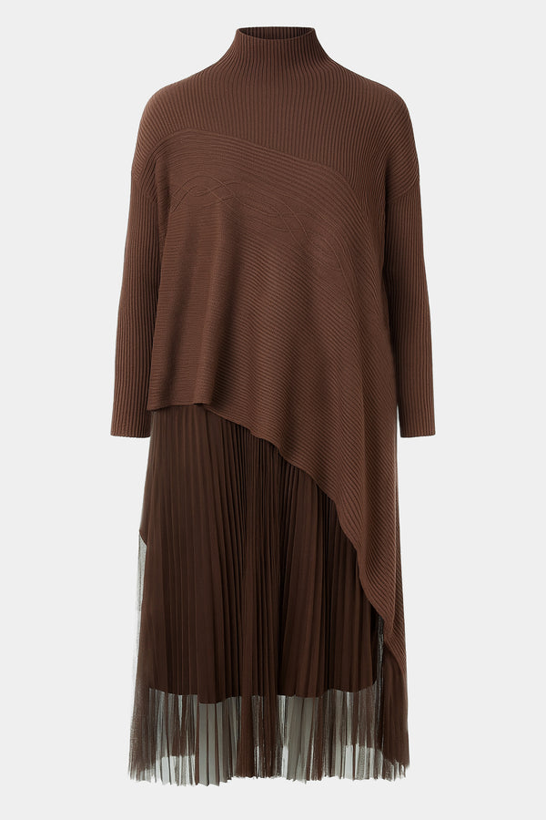 Thea High Neck Asymmetric Dress Set