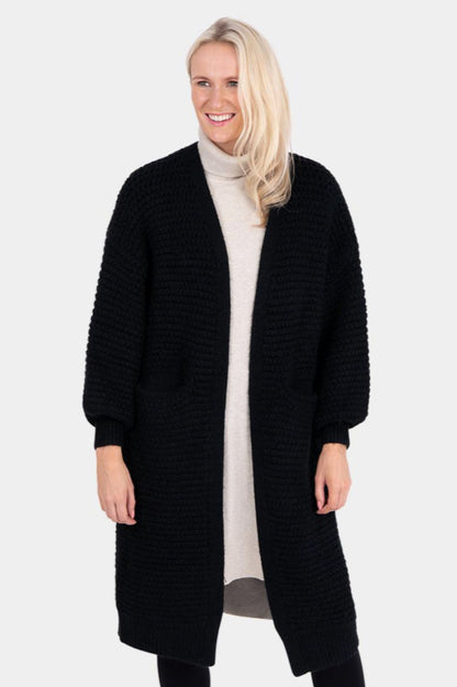 Tapered Sleeve Long Knit Coatigan
