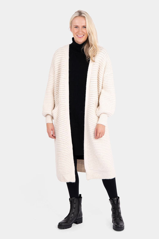 Tapered Sleeve Long Knit Coatigan