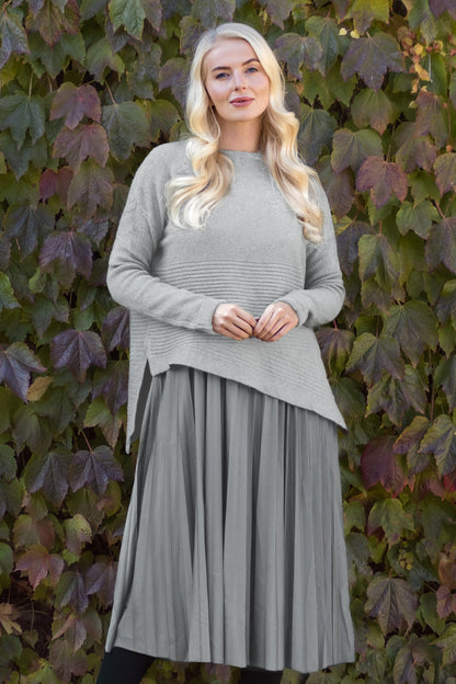 Leelan Asymmetric Hem Dress Set