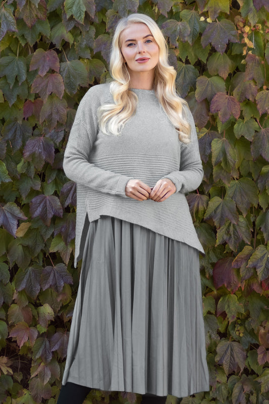 Leelan Asymmetric Hem Dress Set
