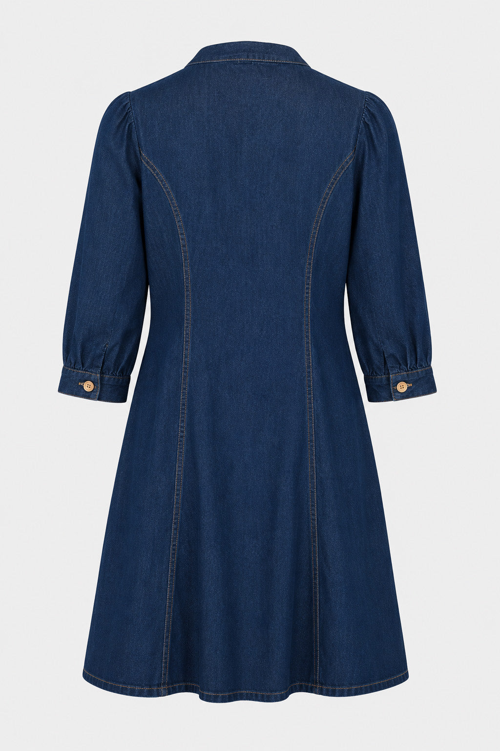 Denim Button Through Dress