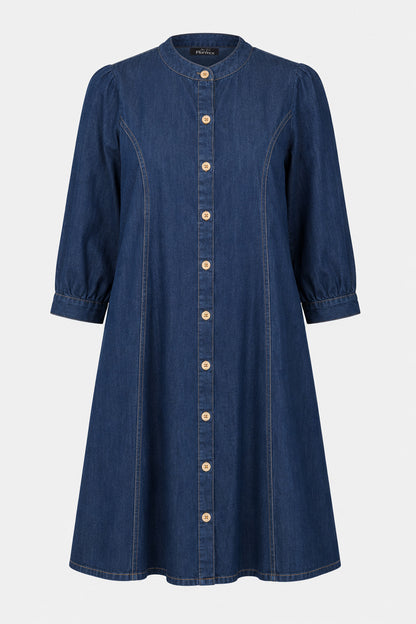 Denim Button Through Dress