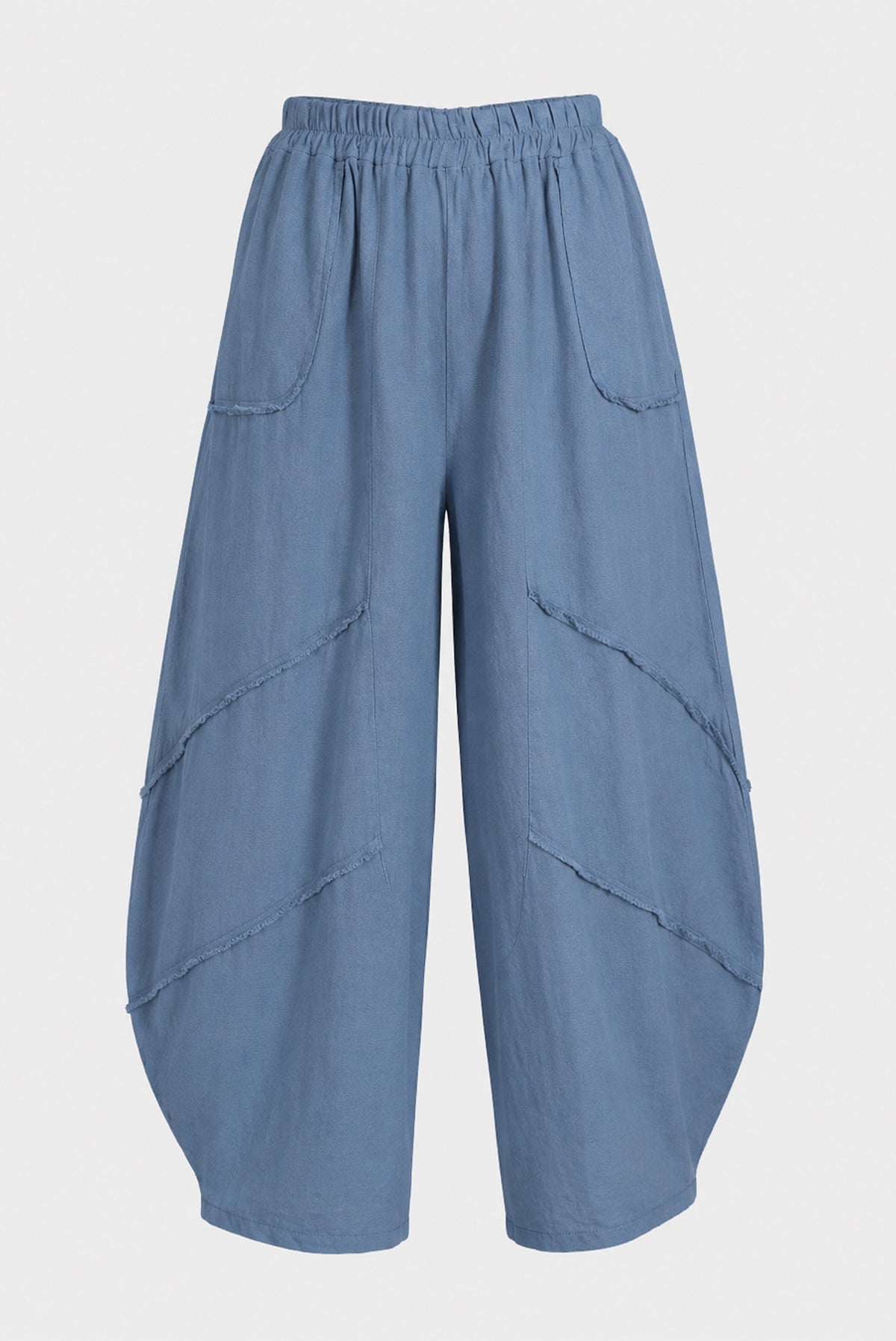 Aladdin Barrel Leg Linen Trousers