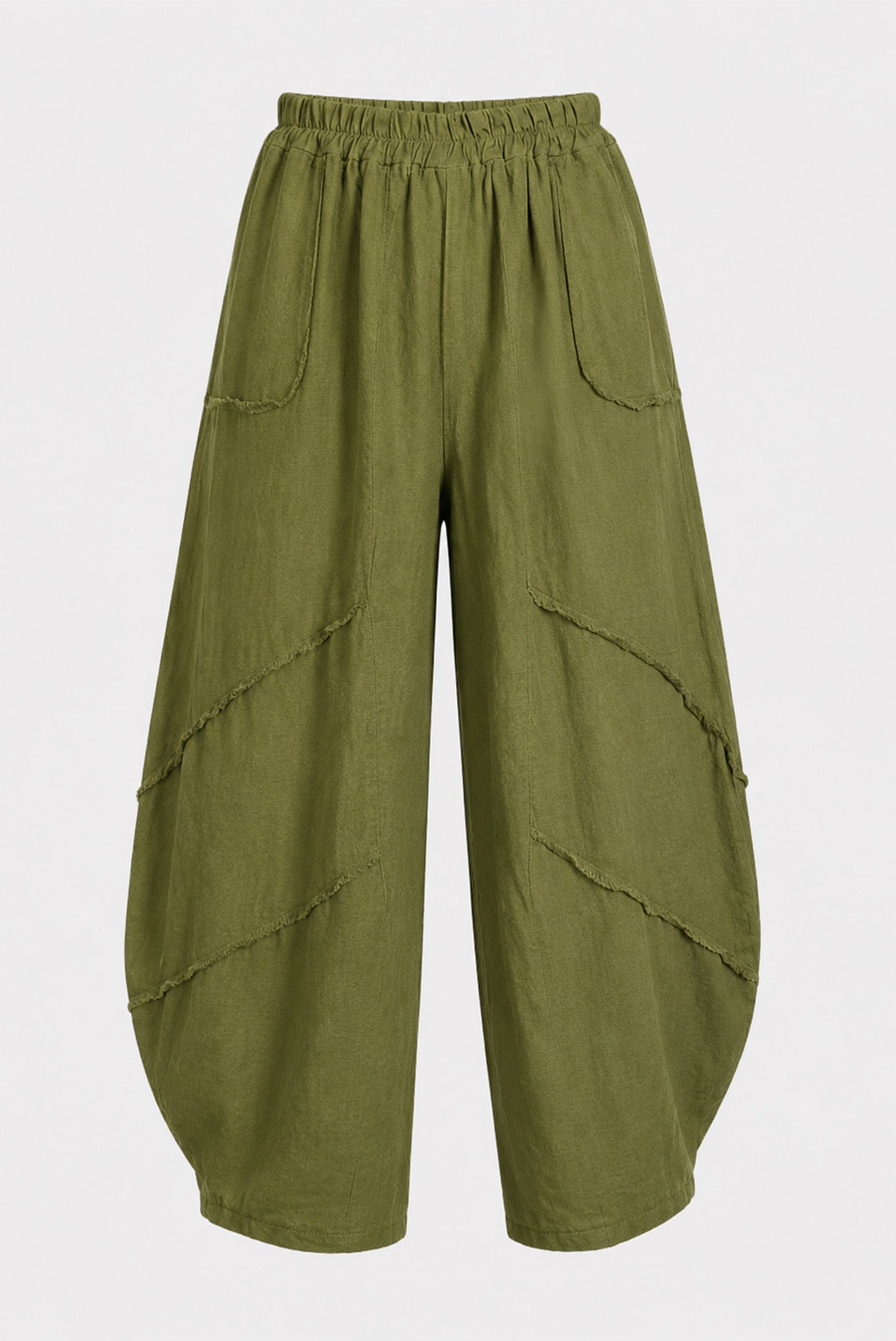 Aladdin Barrel Leg Linen Trousers