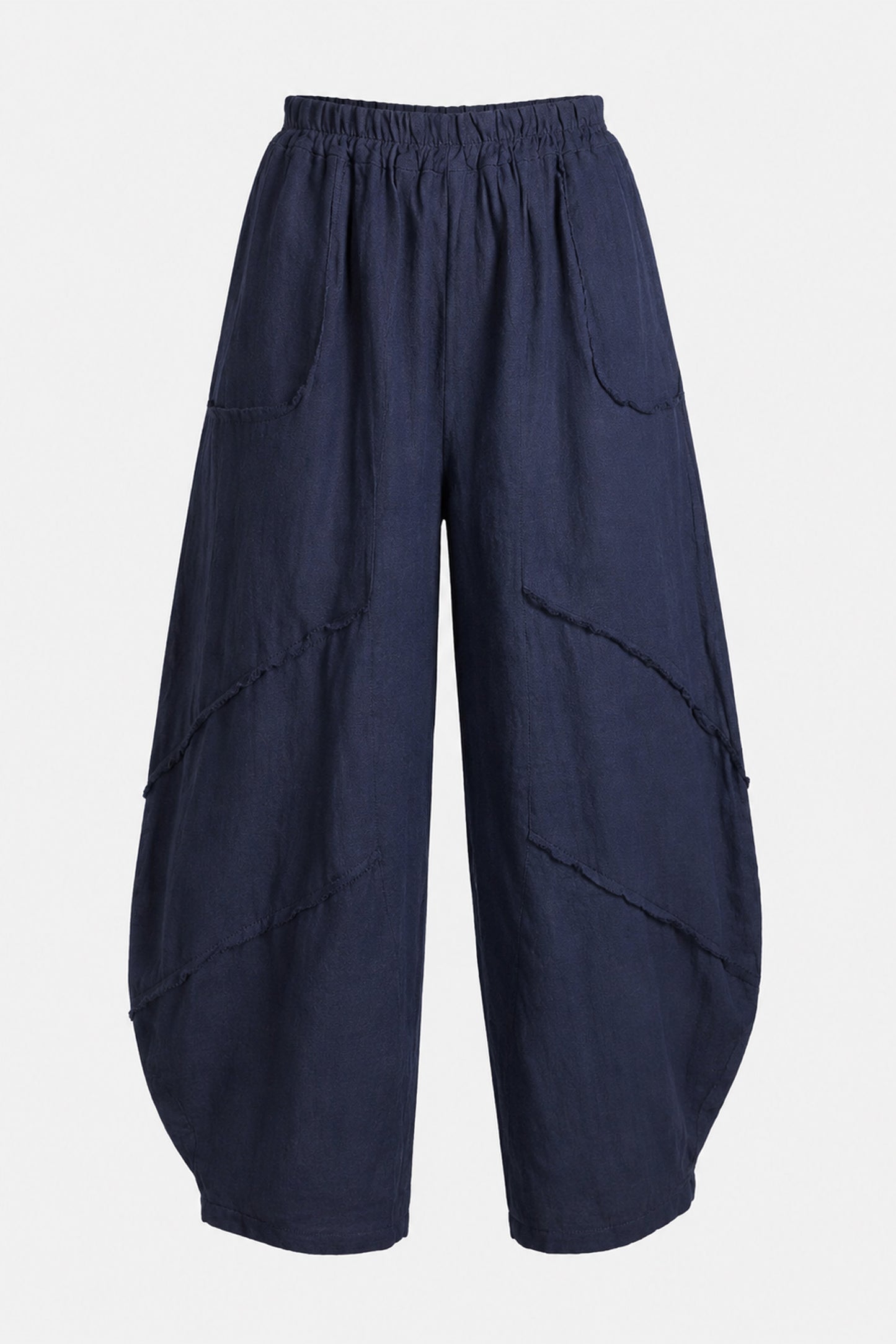 Aladdin Barrel Leg Linen Trousers